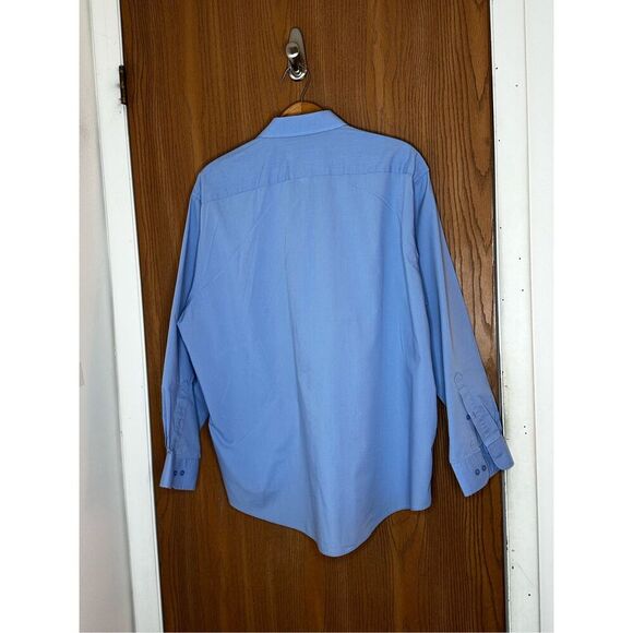 VTG EUC Pierre Cardin Blue Casual Button Down Shirt Men's Size 18‎ (34-35) - Picture 4 of 4